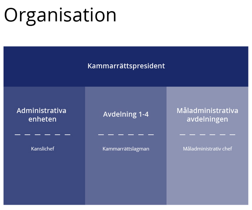 Organisationsbild Kammarrätten i Stockholm