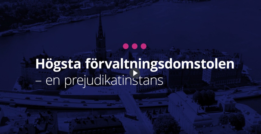 Högsta förvaltningsdomstolen - en prejudikatinstans